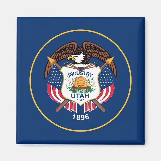 Utah flag magneet (Voorkant)