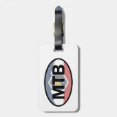 Utah Flag Mountain Biking Oval Bagagelabel (Achterkant verticaal)