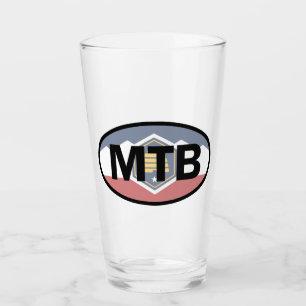 Utah Flag Mountain Biking Oval Glas