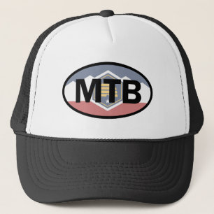 Utah Flag Mountain Biking Oval Trucker Pet
