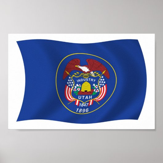 Utah Flag Poster Print (Voorkant)