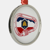 Utah Flag Rock Klim Carabiner Metalen Ornament (Rechts)