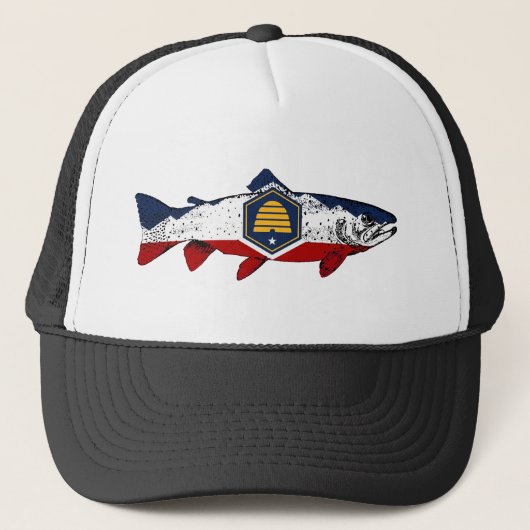 Utah Forel Vissen Trucker Pet (Voorkant)
