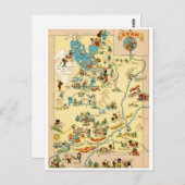 Utah  Funny Map Briefkaart (Voorkant / Achterkant)