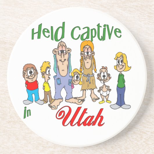 Utah Funny Trailer Park Sandstone Onderzetter (Voorkant)