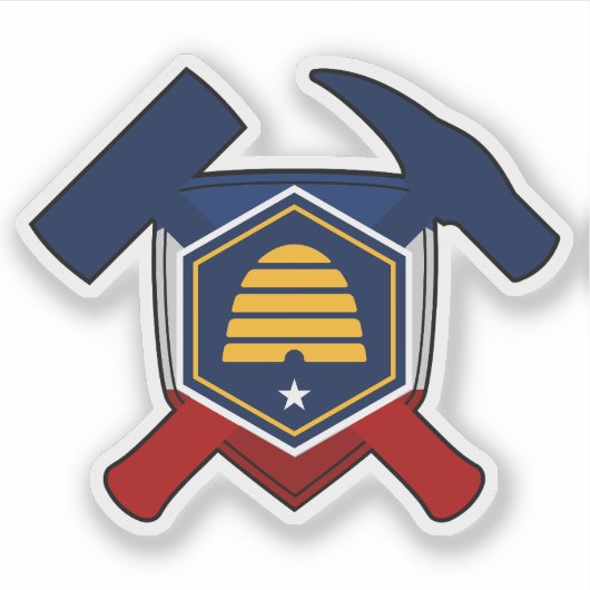 Utah Geoloog Vinyl Sticker (Voorkant)