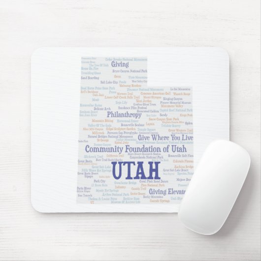 UTAH Gepersonaliseerd Word Cloud Muismat (Met muis)