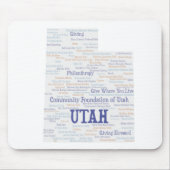 UTAH Gepersonaliseerd Word Cloud Muismat (Voorkant)