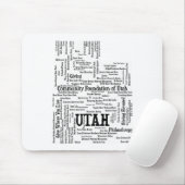 Utah Gepersonaliseerd Word Cloud Muismat - Zwarte (Met muis)