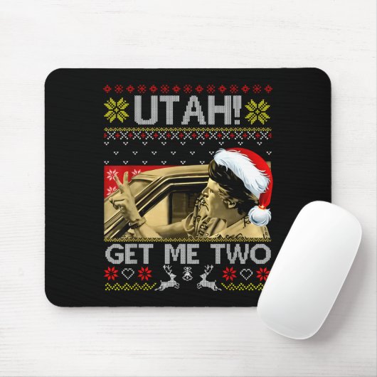 Utah Get Me Two Funny Quote Ugly Xmas Sweater Chri Muismat (Met muis)