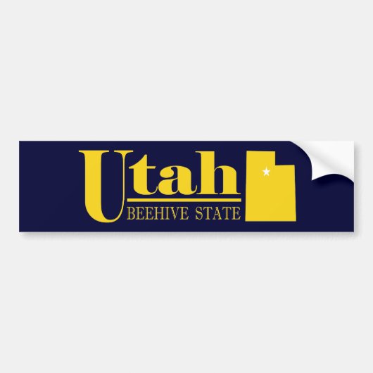 Utah Gold Bumpersticker (Voorkant)