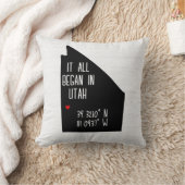 Utah GPS-coördinaten met hart Kussen (Deken)