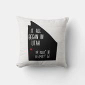 Utah GPS-coördinaten met hart Kussen (Voorkant)