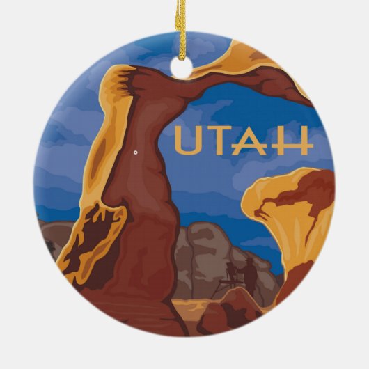 Utah Grand Staircase  stijl Keramisch Ornament (Achterkant)