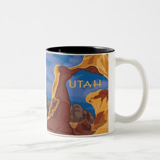 Utah Grand Staircase stijl Tweekleurige Koffiemok (Rechts)