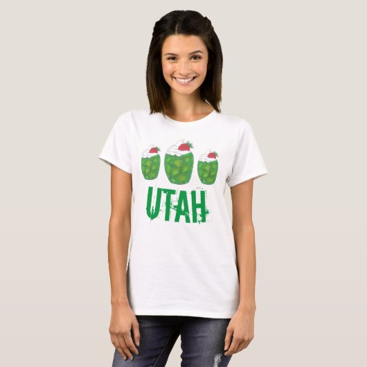 UTAH Green Gelatin Dessert Parfait Strawberry T-shirt (Voorkant volledig)