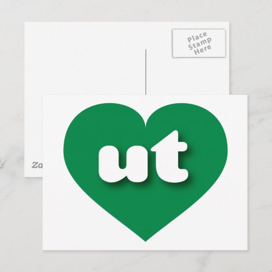 Utah green hart - ik hou van briefkaart (Voorkant / Achterkant)
