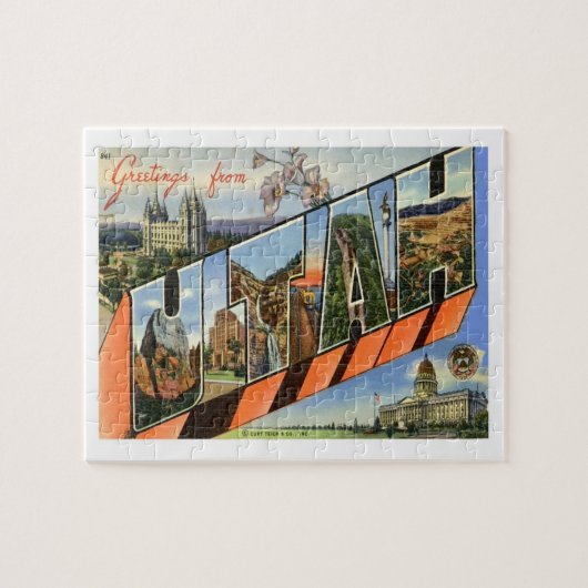 Utah Greetings uit de Verenigde Staten Legpuzzel (Horizontaal)