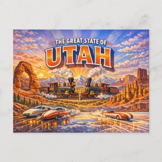 Utah Groet Ansichtkaart Briefkaart (Voorkant)