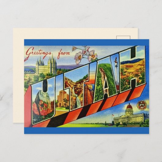 Utah Groet Briefkaart (Voorkant / Achterkant)