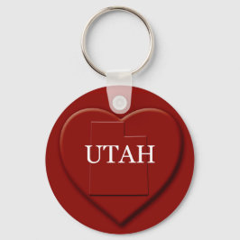 Utah Heart Map Sleutelhanger