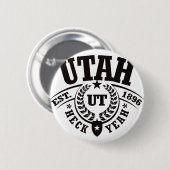 Utah, Heck, Est. 1896 Ronde Button 5,7 Cm (Voorkant /achterkant)