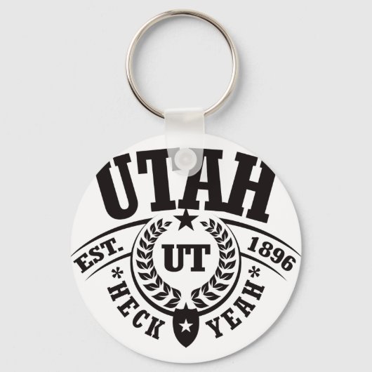 Utah, Heck, Est. 1896 Sleutelhanger (Voorkant)