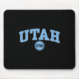 Utah Hockey Club Boog Over Grijs Nhl Officieel Gel Muismat
