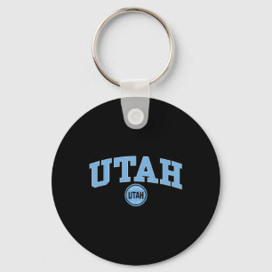 Utah Hockey Club Boog Over Grijs Nhl Officieel Gel Sleutelhanger