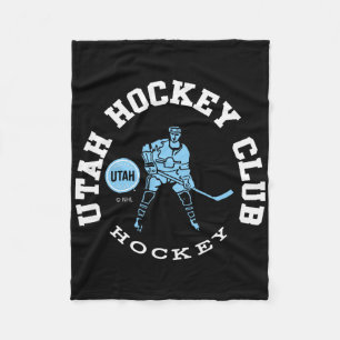 Utah Hockey Club Edge Black Officieel Gelicentieer Fleece Deken