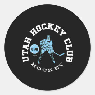 Utah Hockey Club Edge Dark Heather Officieel Gelic Ronde Sticker