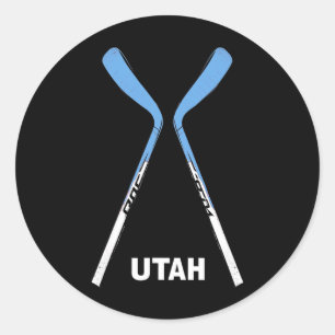 Utah Hockey Sticks Ronde Sticker