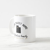 Utah Home Sweet Home Familie Monogram Mok (Voorkant links)