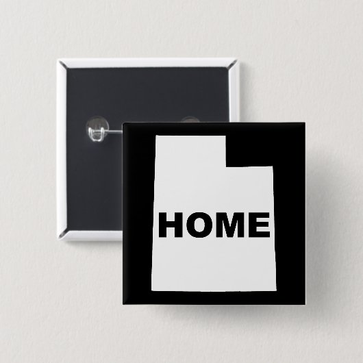 Utah Home weg van staat Vierkante Button 5,1 Cm (Voorkant /achterkant)