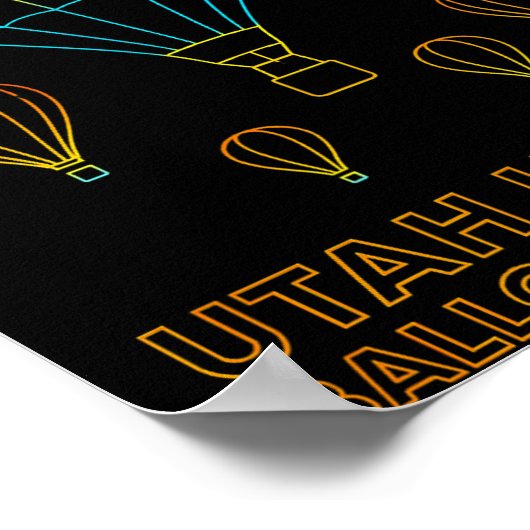 Utah Hot Air Balloon Palooza Apparel  Poster (Hoek)