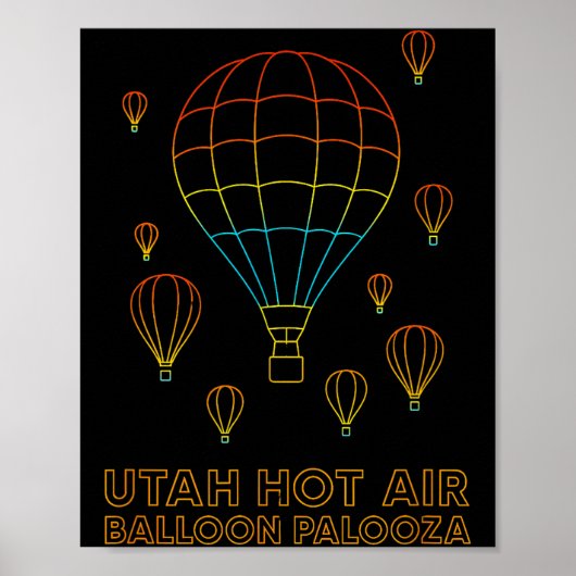 Utah Hot Air Balloon Palooza Apparel  Poster (Voorkant)