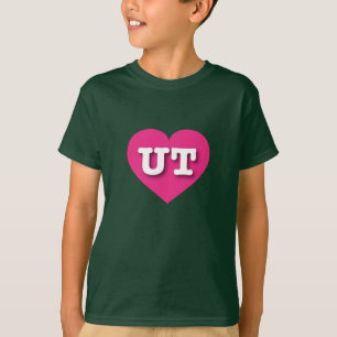 Utah Hot Pink Heart - Ik hou van UT T-shirt