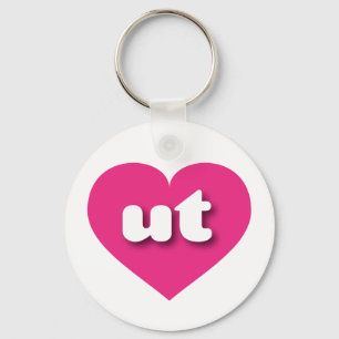 Utah hot roze hart - Ik hou van Sleutelhanger