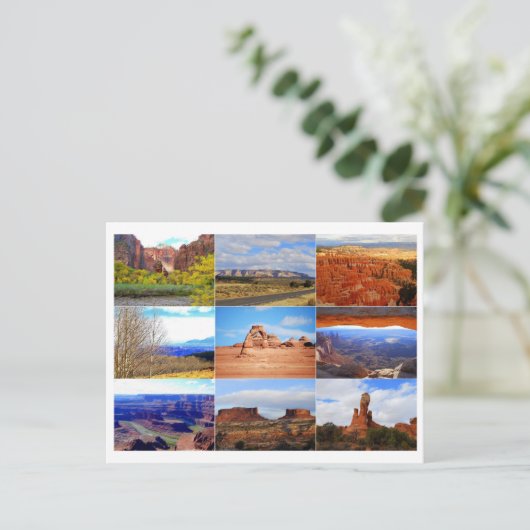 Utah Icon Collage Briefkaart (Staand voorkant)