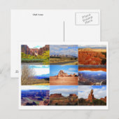 Utah Icon Collage Briefkaart (Voorkant / Achterkant)