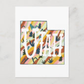 Utah Illustrated Map Briefkaart (Voorkant)