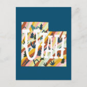 Utah Illustrated Map Briefkaart (Voorkant)