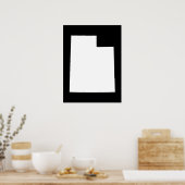 Utah in het wit poster (Keuken)