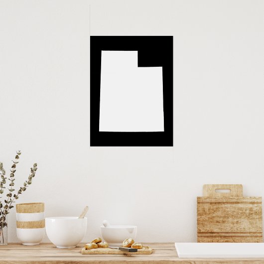 Utah in het wit poster (Keuken)