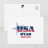 Utah in rood, wit en blauw Briefkaart (Voorkant / Achterkant)