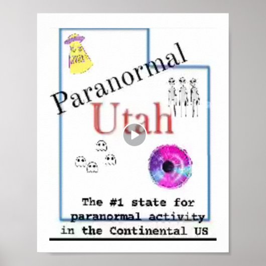 Utah is de 1 paranormale staat poster (Voorkant)