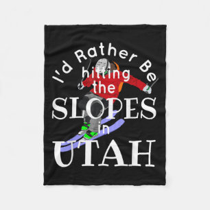 Utah is liever het raken van de pistes grappig ski fleece deken