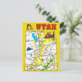 Utah kaart ansichtkaart (Staand voorkant)