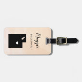 Utah kaart bagagelabel, bruiloftsgeschenk bagagelabel (Voorkant horizontaal)