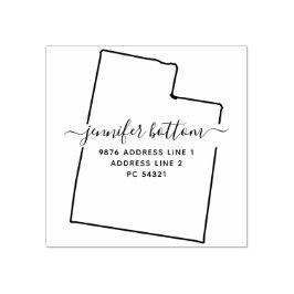 Utah kaart Familie retouradres Rubberstempel